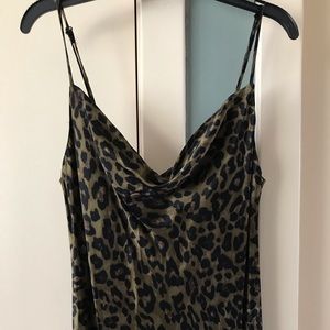 NWT - Zara Leopard Print Slip Dress
